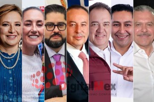 Xóchitl Gálvez, Claudia Sheinbaum, Andrés Téllez, José Luis Cervantes, Gonzalo Alarcón, Óscar Ruiz, Ublester Santiago 