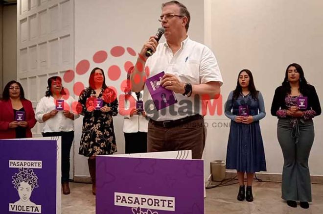 Presenta Marcelo Ebrard &quot;Pasaporte Violeta&quot; en Edoméx