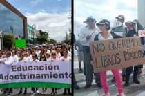 Manifestaciones en varias ciudades de México exigen el uso de libros de años anteriores y critican la nueva escuela mexicana.