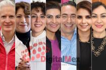 Alfredo del Mazo, Delfina Gómez, Denisse Ugalde, Maribel Góngora, Pablo Peralta, Fabiola Pérez Serrano, Jacqueline García