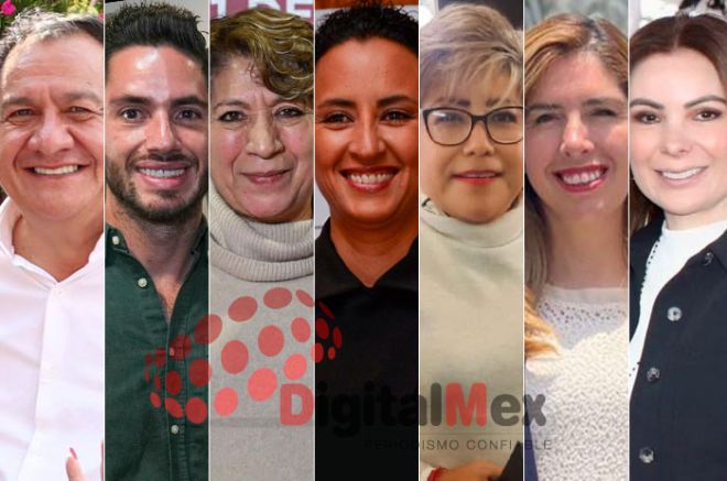 Óscar González, Pepe Couttolenc, Delfina Gómez, Ana Yurixi Leyva, Cristina González, Melissa Vargas, Karla Cortés