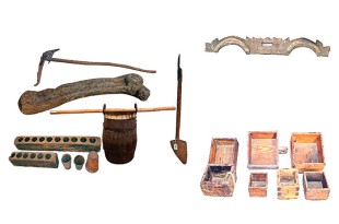 Chapingo exhibe 30 instrumentos agrícolas tradicionales de madera en el MAP.