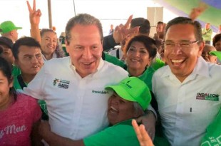 En gira de campaña, junto con Indalecio Ríos, llamó a votar todo Verde