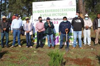 Segunda jornada de reforestación de la Campaña “Unidos Enverdecemos a Villa Victoria”