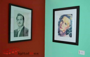 Inauguran la exposición de acuarelas “Rostros del Cine Mexicano” en la Cineteca Mexiquense