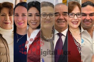 Delfina Gómez, Michelle Núñez, Karina Labastida, Mónica Álvarez, Maurilio Hernández, Yeidckol Polevnsky, Enrique Vargas