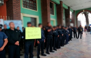 Paran labores policías de Teotihuacán; exigen pago de retroactivo y mejoras