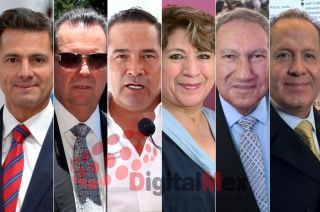 Enrique Peña, Juan Armando Hinojosa, Luis Miranda, Delfina Gómez, Arturo Montiel, Eruviel Ávila 