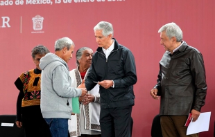 AMLO y Del Mazo arrancan Programa de Pensiones para Adultos Mayores en Valle de Chalco