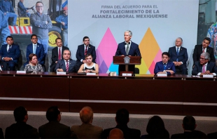 Alfredo Del Mazo firma acuerdo para el Fortalecimiento de la Alianza Laboral Mexiquense