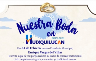 #Huixquilucan realizará boda masiva el 14 de febrero