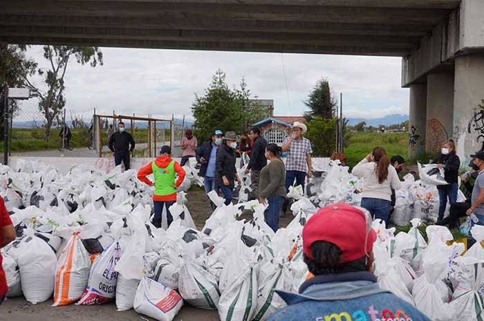 Trabajos por lluvias en Río Lerma