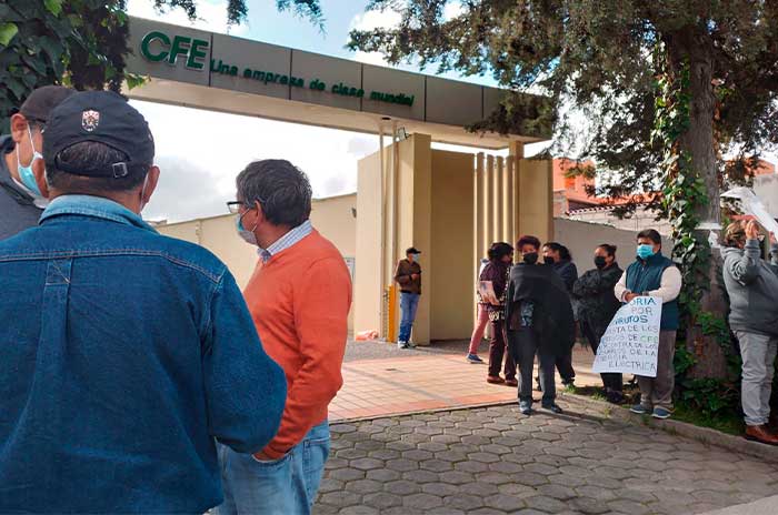 manifestacion capultitlan cfe luz costo