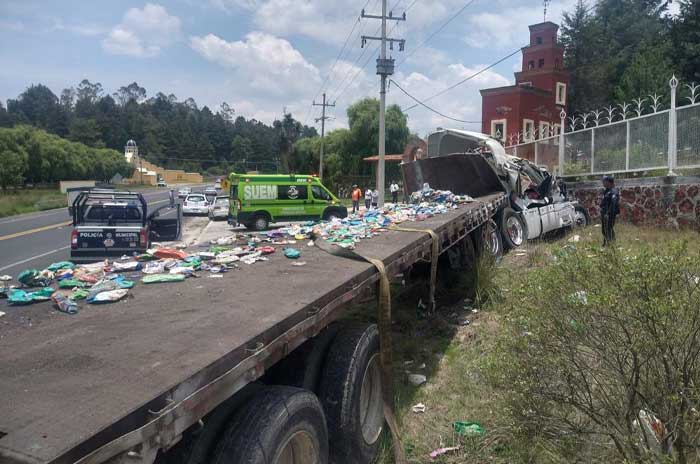 sin frenos trailer accidente vial via toluca zitacuaro