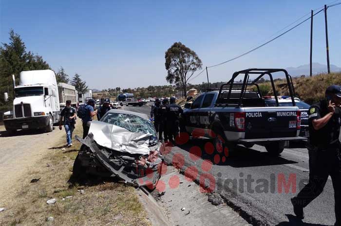 Accidente vial carretera Toluca zitacuara mujer muere