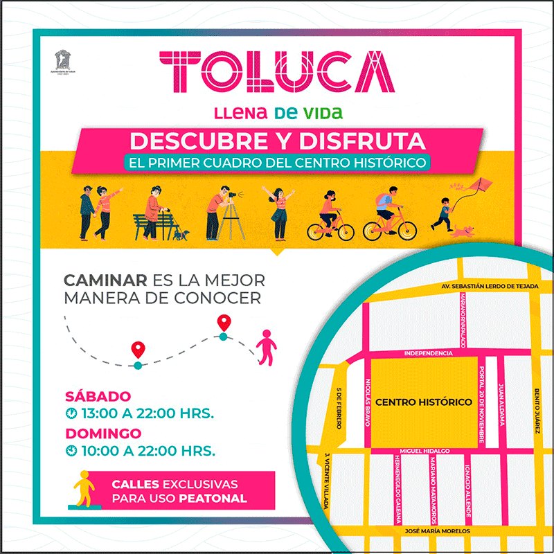 cierre calles toluca fines semana