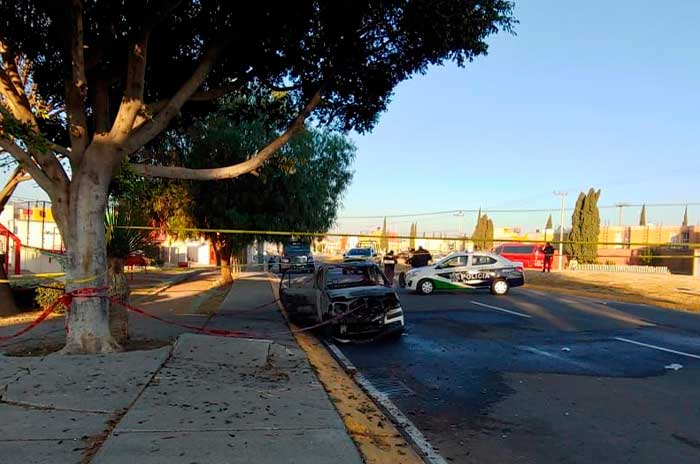 taxi incendiado