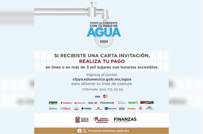 pago agua en linea edomex municipios secretaria finanzas