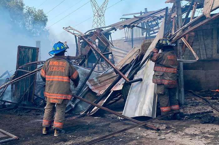 00 incendio desechos ecatepec bomberos