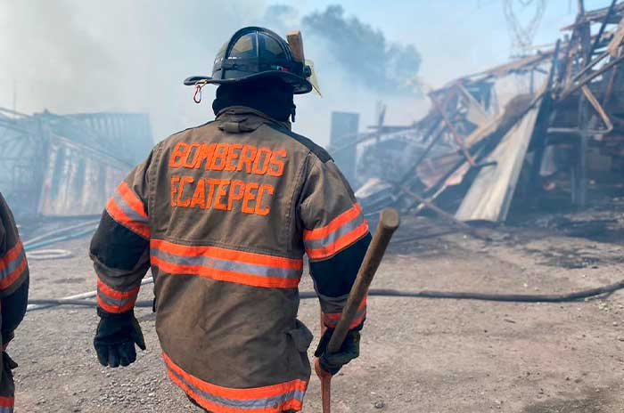 incendio desechos ecatepec bomberos