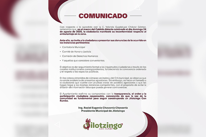 comunicado jilotzingo
