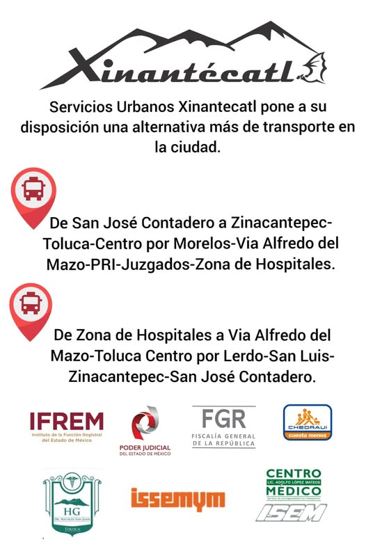 nuevas ruta transporte toluca