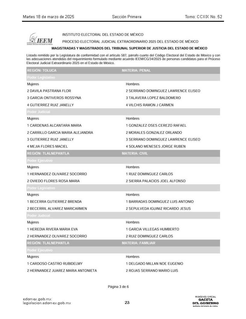 lista de candidatos al poder judicial Página 04