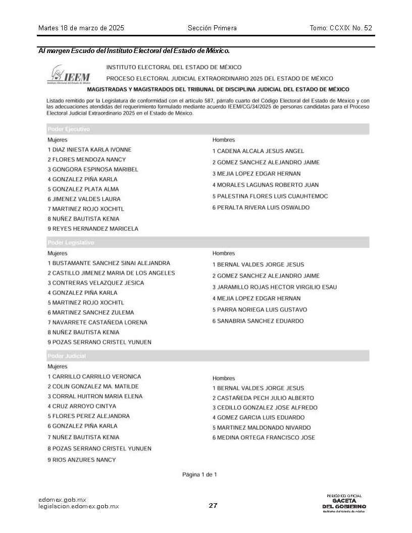 lista de candidatos al poder judicial Página 08