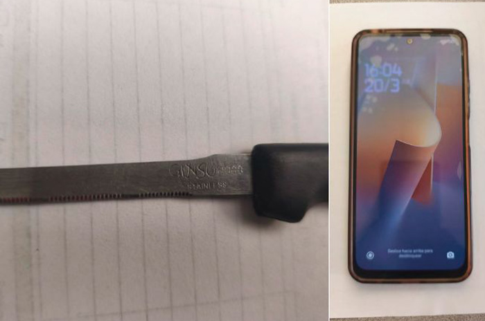 cuchillo telefono