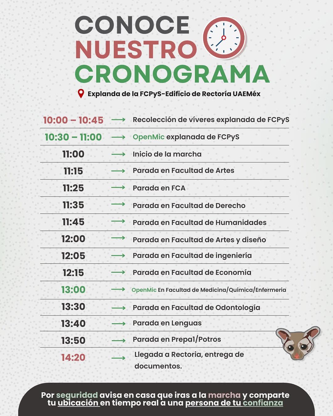 ruta de marcha