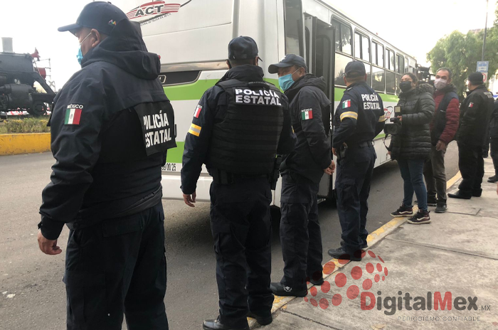 Montan operativo para evitar robos a transporte público en Valle de Toluca 2