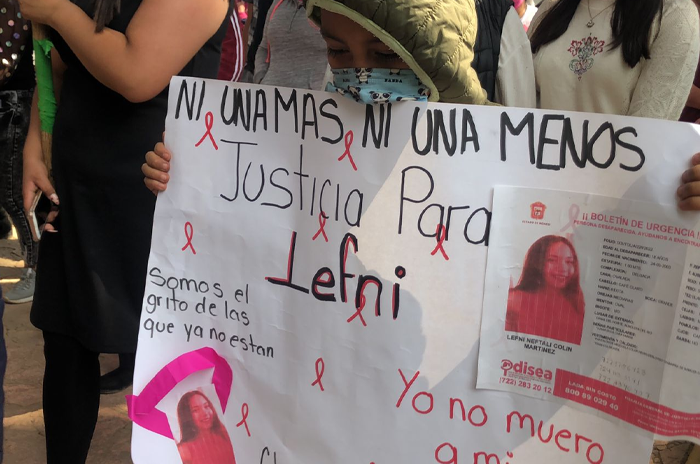 Piden justicia para Lefni Neftaly víctima de feminicidio en Almoloya del Río