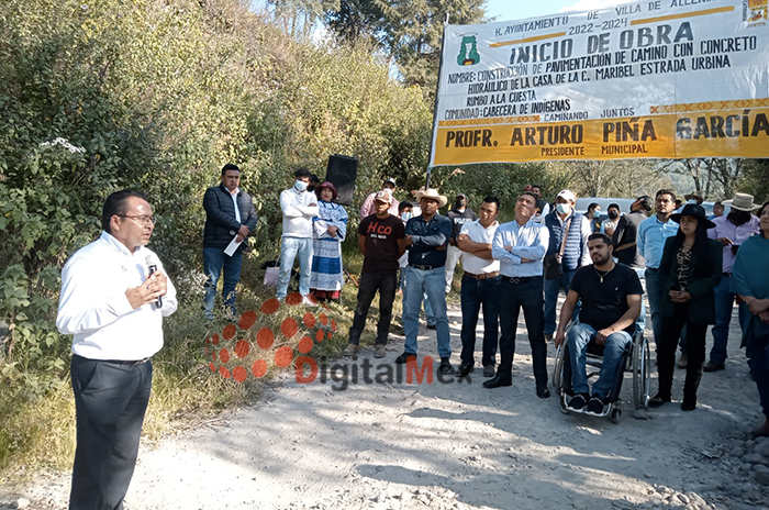 Se iniciaron trabajos de obras en las comunidades de Los Berros Cerro de Guadalupe Barrio de Chila Los Hoyos Loma Chica y Cabecera de Indígenas