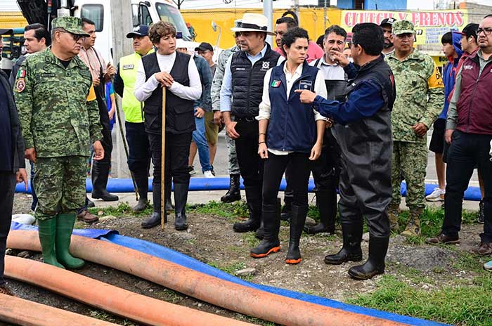 avances de la obra en el colector secundario