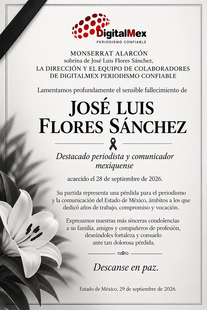 Esquela José Luis Flores Sánchez