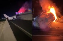 El jet privado Cessna Citation Latitude se desplomó sobre la autopista Loop 20, en Laredo, Texas.