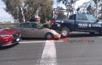 #Toluca-Palmillas: choca coche contra patrulla