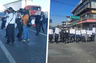 Inconformes se apostaron en la avenida Insurgentes y exigieron ser atendidos por el director de Seguridad Pública.