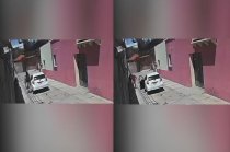 Cámaras de seguridad captaron el momento en que un sujeto se acercó y agredió a una menor en calles de Los Reyes Acozac, Tecámac.
