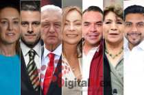 Claudia Sheinbaum, Enrique Peña, AMLO, Saray Benítez, Kalid Mohamed, Delfina Gómez, Adolfo Cerqueda
