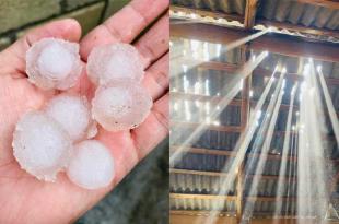 El granizo, de 3 cm de diámetro, traspasó las láminas.