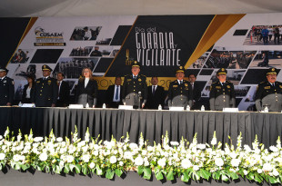 Carlos Javier Álvarez Cárdenas, titular de CUSAEM, durante la celebración del Día del Vigilante y Guardia 2026, anunció la transformación de la corporación para reforzar la seguridad en el Estado de México.