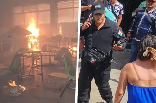 Un hombre incendió la casilla 761, ubicada dentro de la Escuela Secundaria Social No. 626 "Wenceslao Labra".