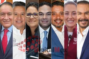 Mario Santana, Alfredo Quiroz, Paola Jiménez, Enrique Vargas, Adrián Juárez, Claudia Sheinbaum, Pedro Rodríguez