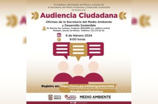 La Audiencia Ciudadana se llevará a cabo el viernes 09 de febrero próximo en las instalaciones de la dependencia