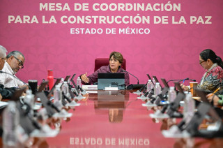 La Gobernadora Delfina Gómez Álvarez encabeza la Mesa de Coordinación para la Construcción de la Paz.