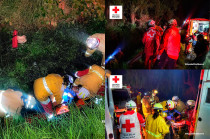 Cruz Roja Toluca y Metepec realizaron un complejo rescate en la madrugada.