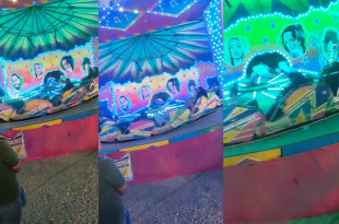 El juego comenzó a operar de manera irregular y sin control, dando vueltas sin parar, impidiendo que se detuviera.