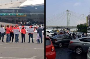 El bloqueo ocupa la avenida Capitán Carlos León, a partir de Circuito Interior.