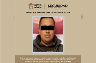 Pedro “N”, de 25 años, fue detenido por elementos de la SSEM y la Policía Local tras ser sorprendido con una pistola calibre .22 con cargador abastecido.